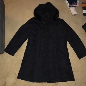 Black long winter coat